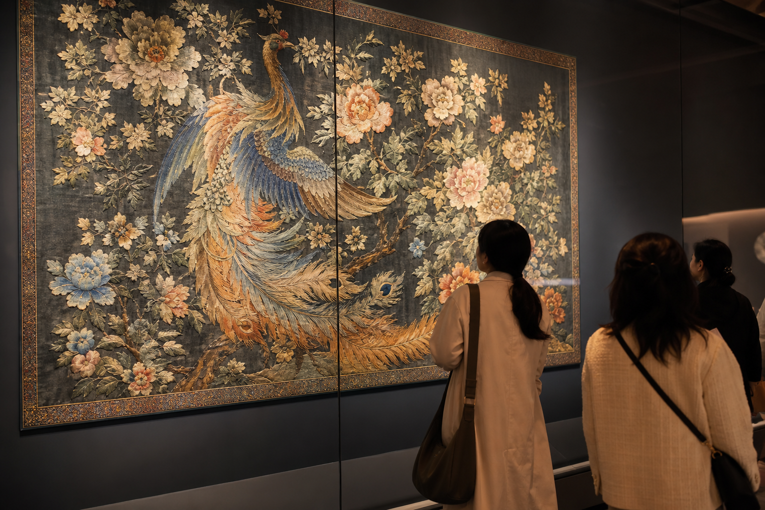 Shu brocade and embroidery museum textile display