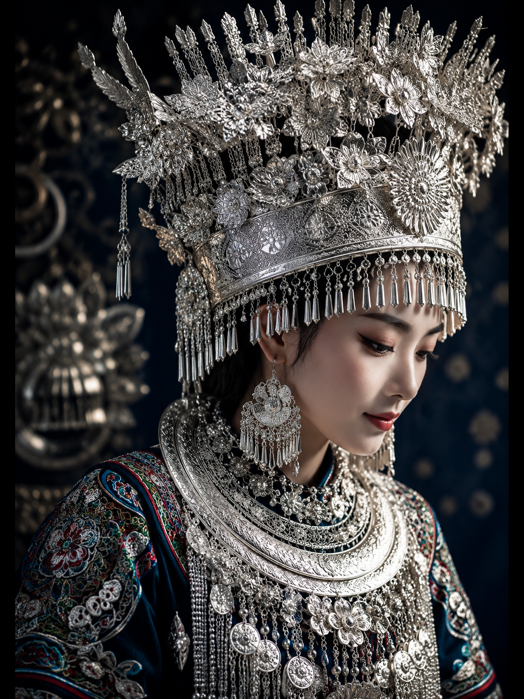 Miao silver craft details from Guizhou